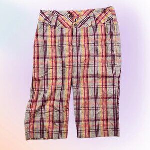 Patagonia Women's Netty Capris Plaid Pink Summer / Gardening Size 6